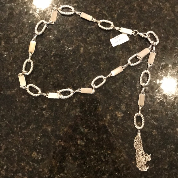 Silver toned rope style belt - Picture 2 of 3